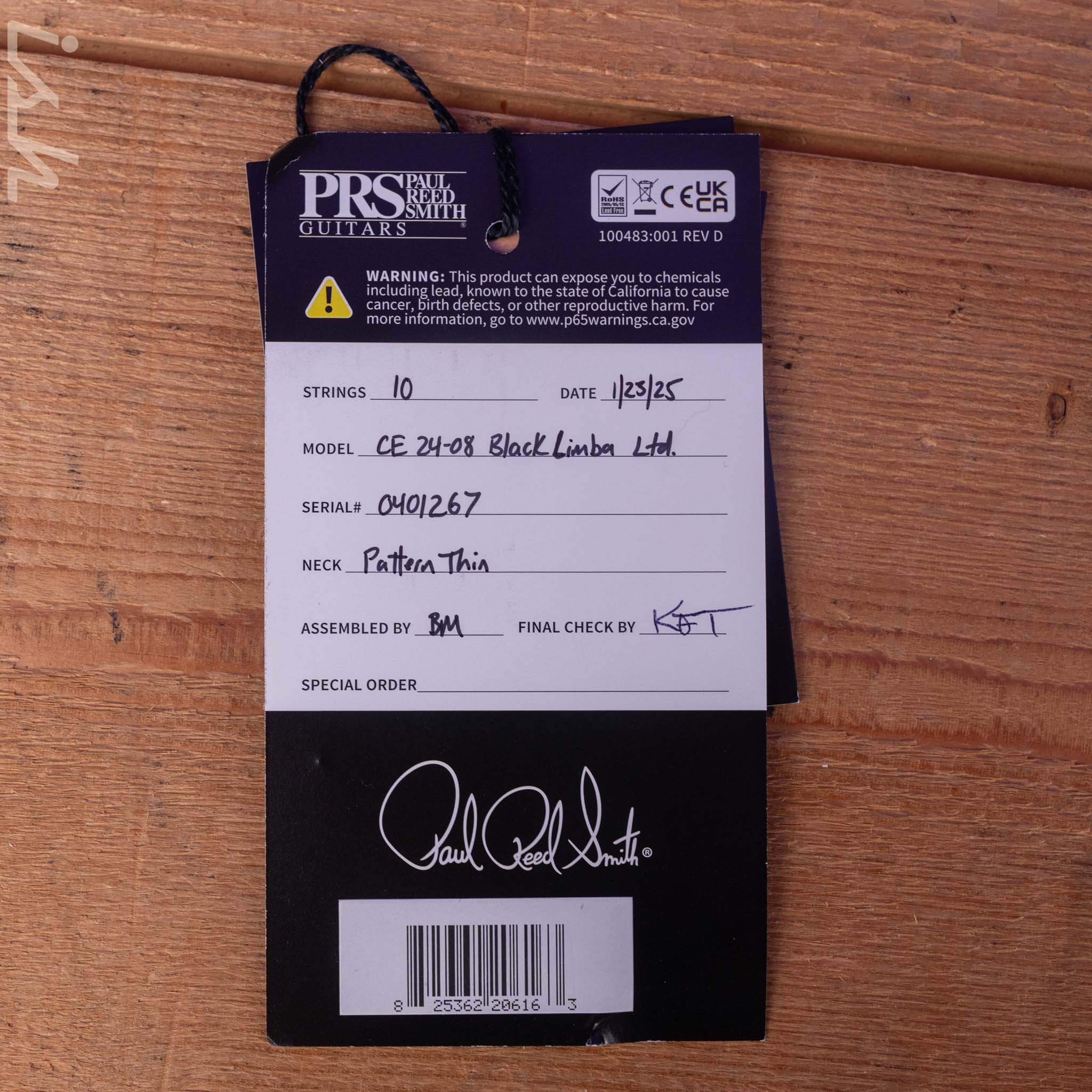 PRS CE 24-08 Black Limba Limited Edition - Image 12