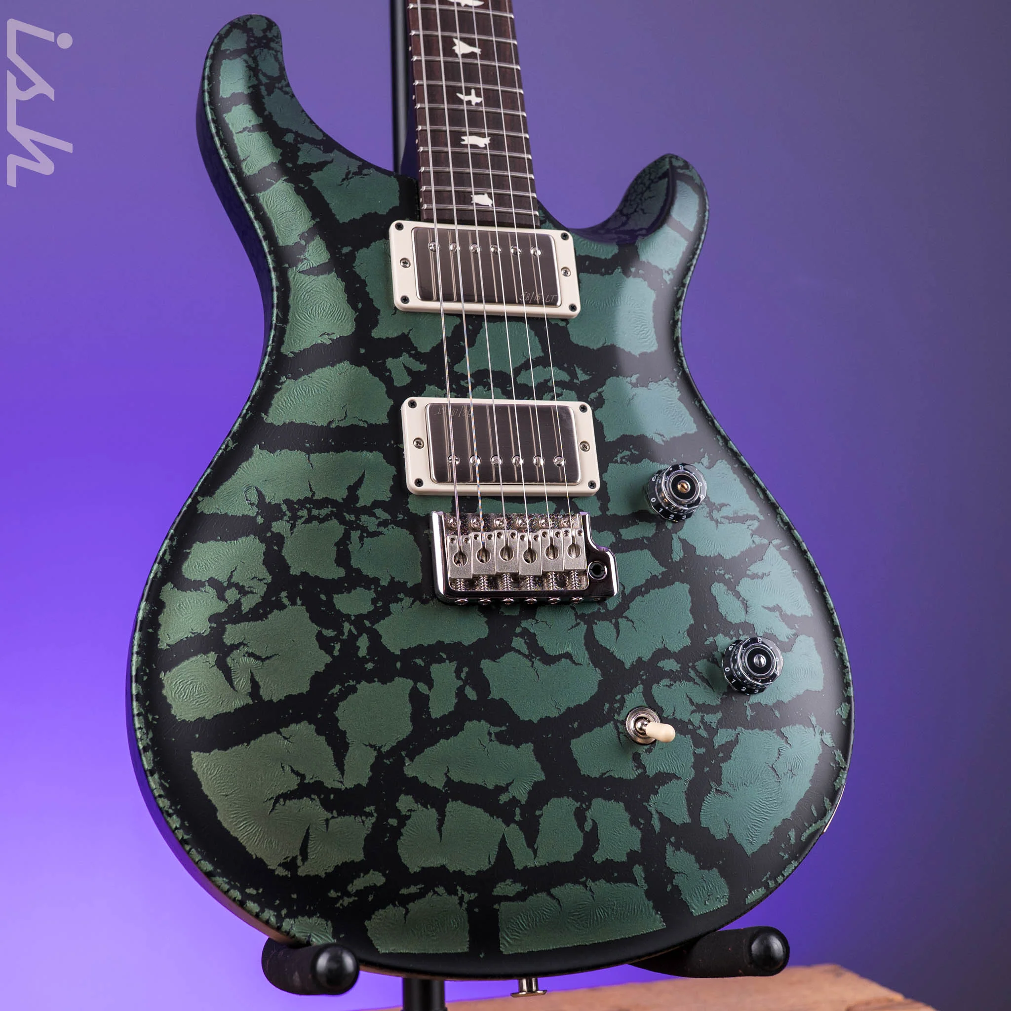 PRS CE 24 Black Matcha Green Crackle Sprayer's Choice