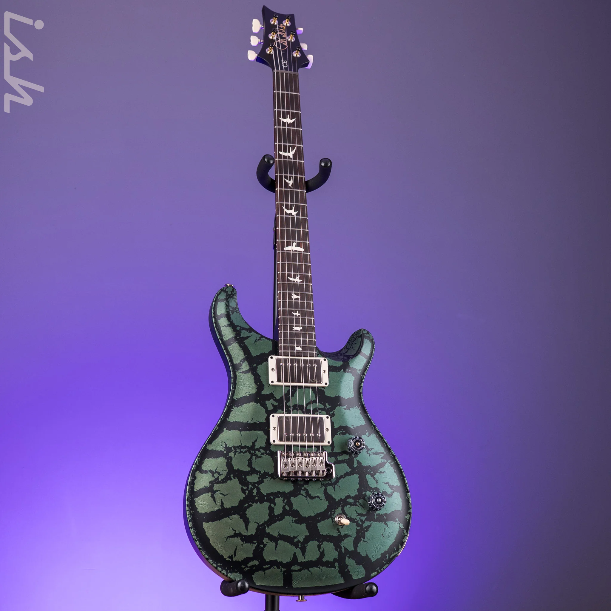 PRS CE 24 Black Matcha Green Crackle Sprayer's Choice - Image 2