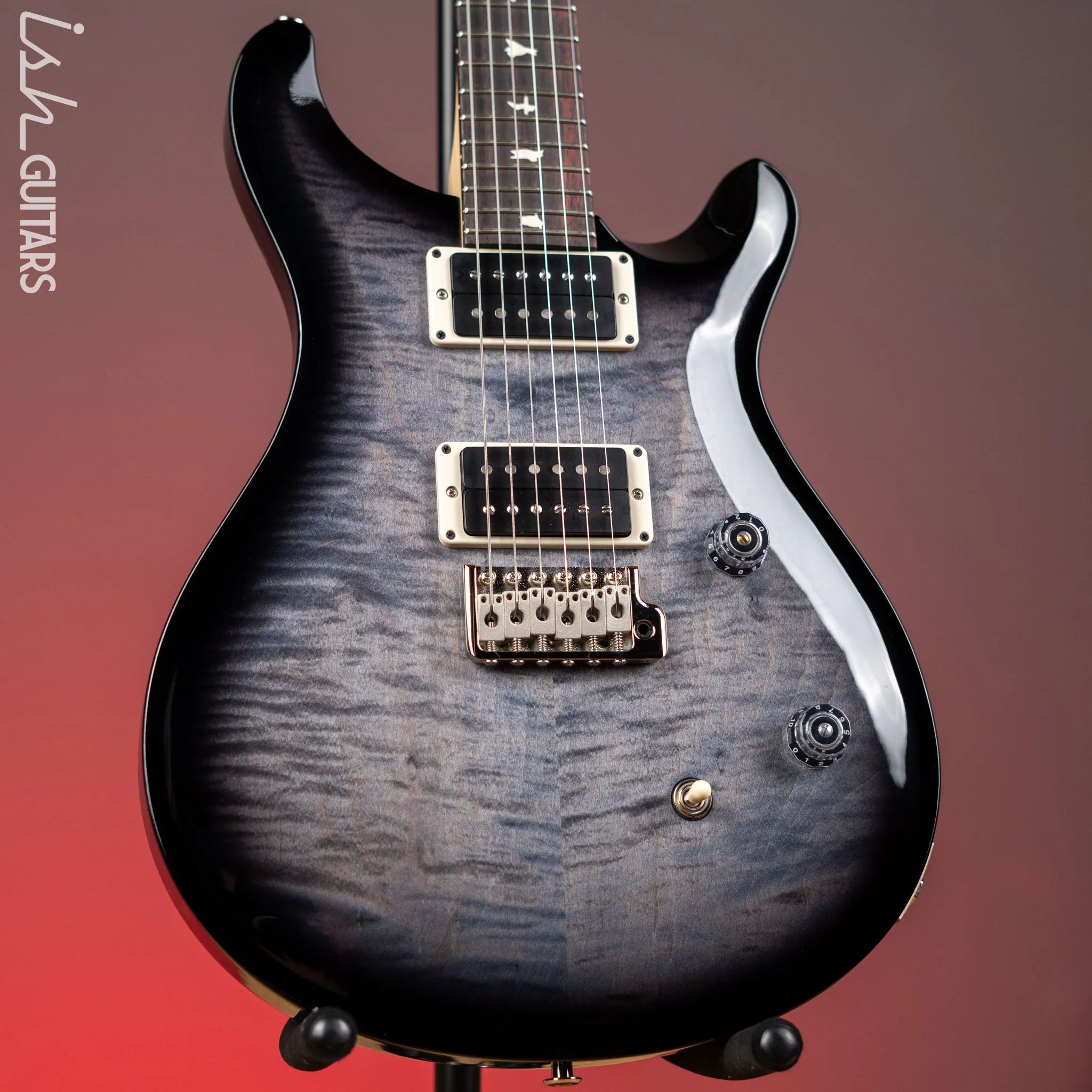 PRS CE 24 Custom Color Faded Purple Mist w/ Black Wrap Burst