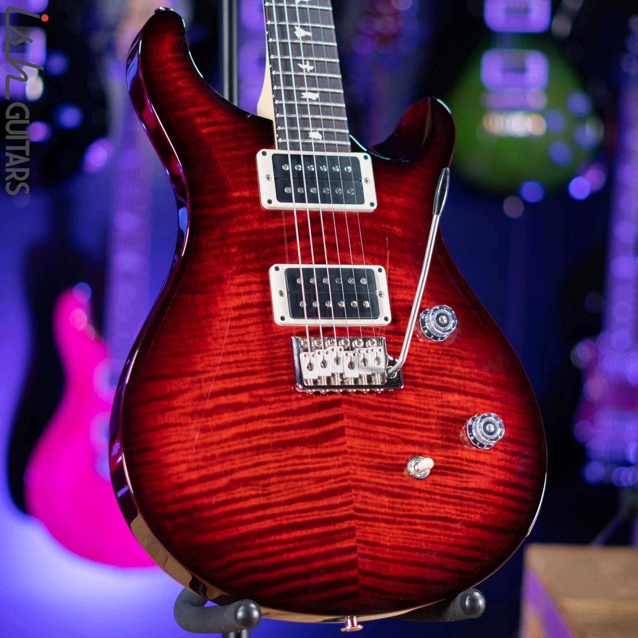 PRS CE 24 Electric Guitar Fire Red Burst Red Binding