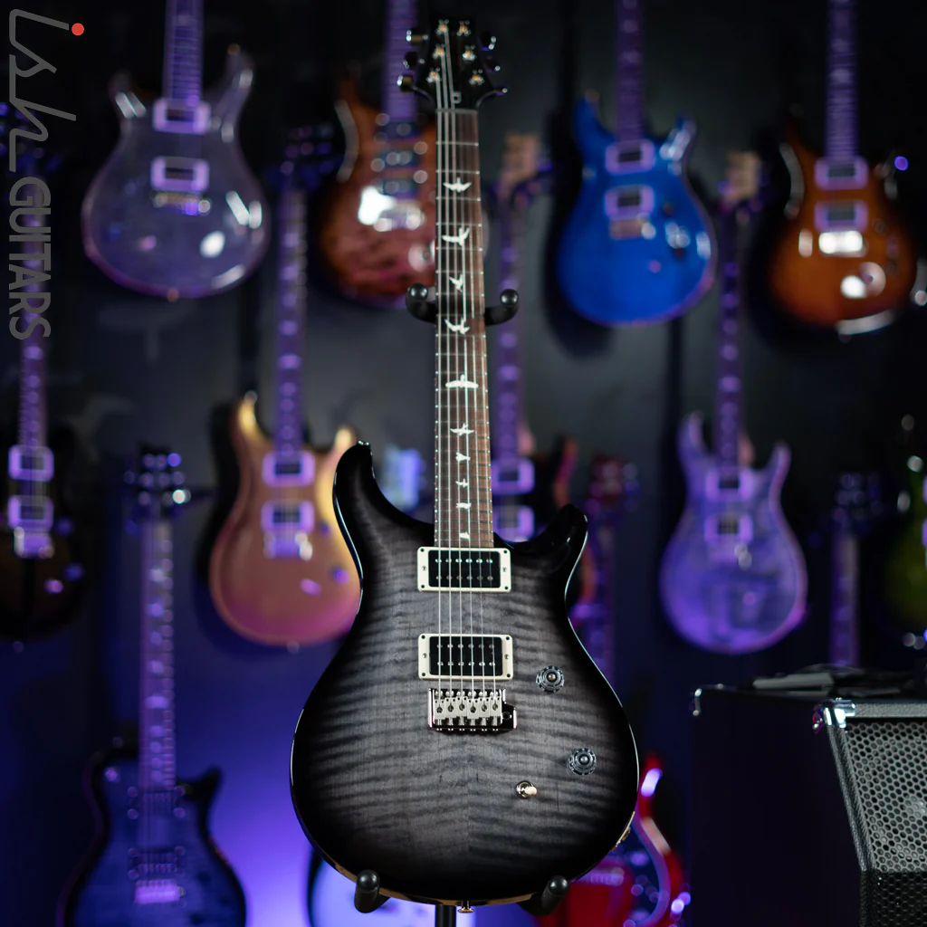 2021 PRS CE 24 Electric Guitar Grey Black w/ Black Wrap Burst - Image 2