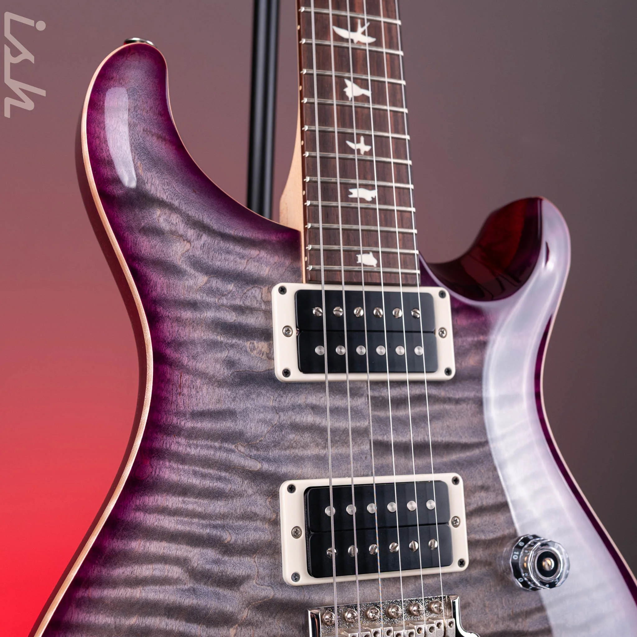 PRS CE 24 Faded Gray Black Purple Burst Custom Color - Image 4