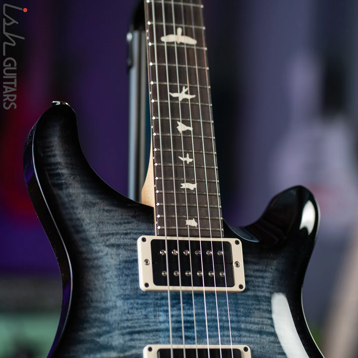PRS CE 24 Faded Whale Blue Smoked Wrap Electric Guitar - Image 5