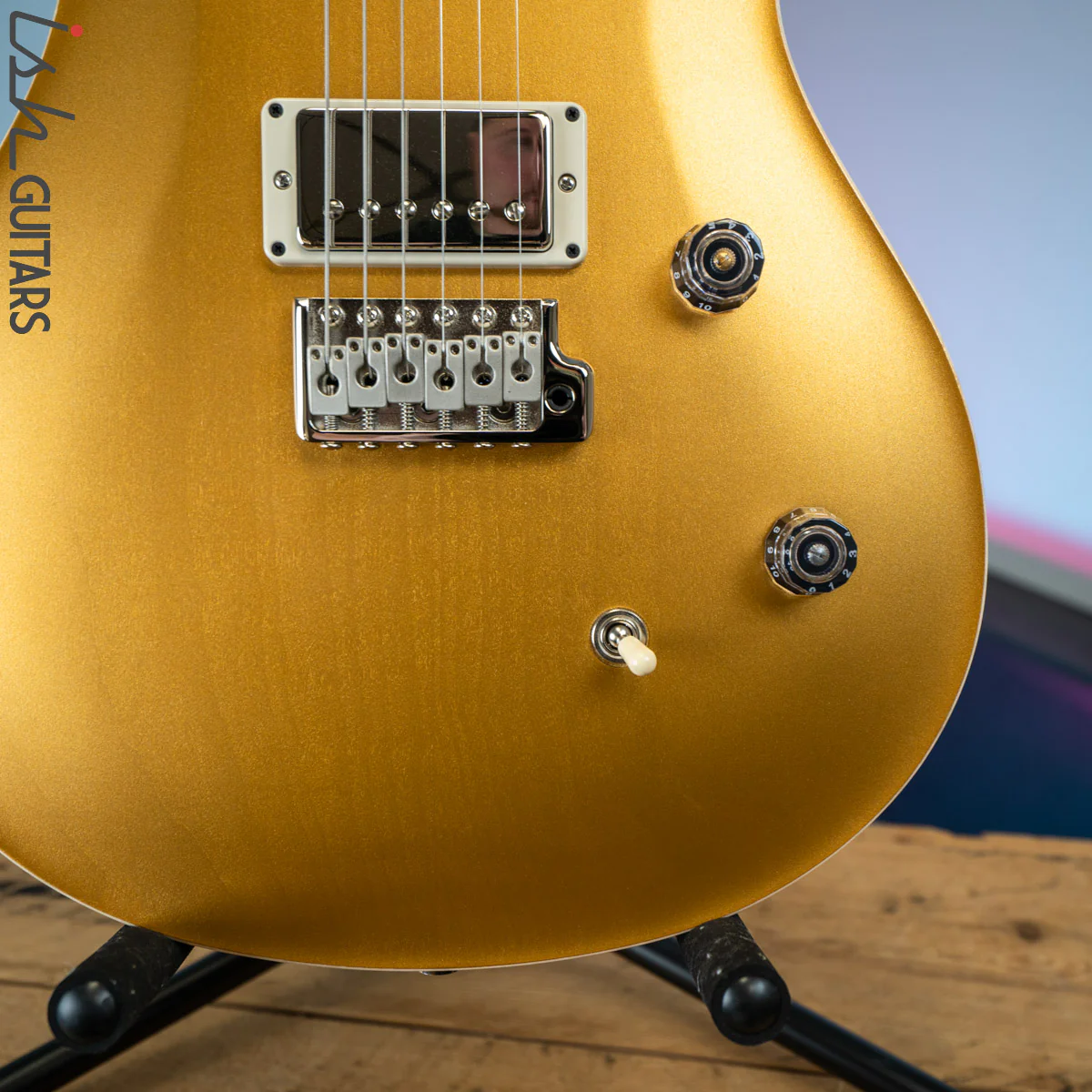 PRS CE 24 Satin Nitro 57/08 Ebony Fretboard Gold Top - Image 4