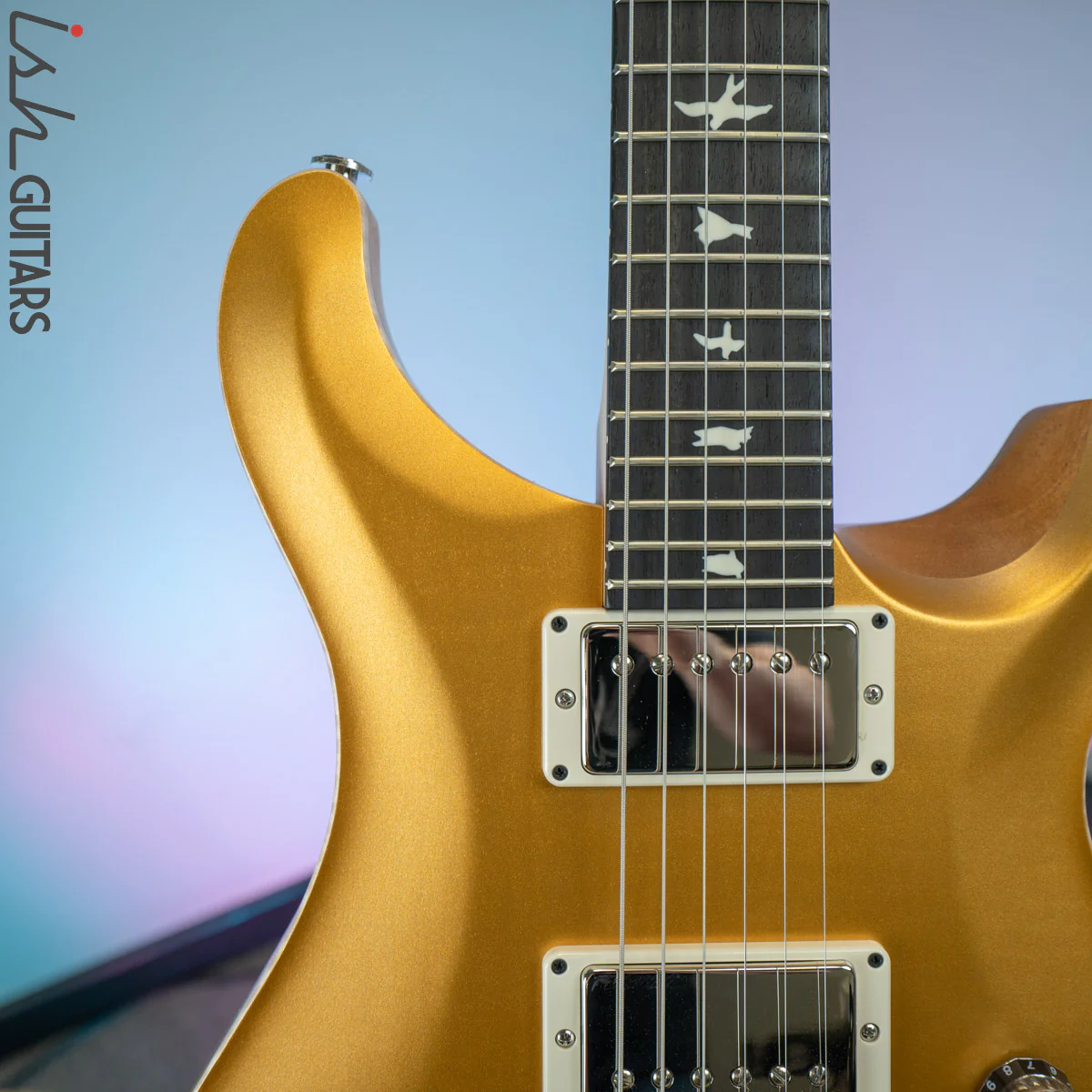 PRS CE 24 Satin Nitro 57/08 Ebony Fretboard Gold Top - Image 3