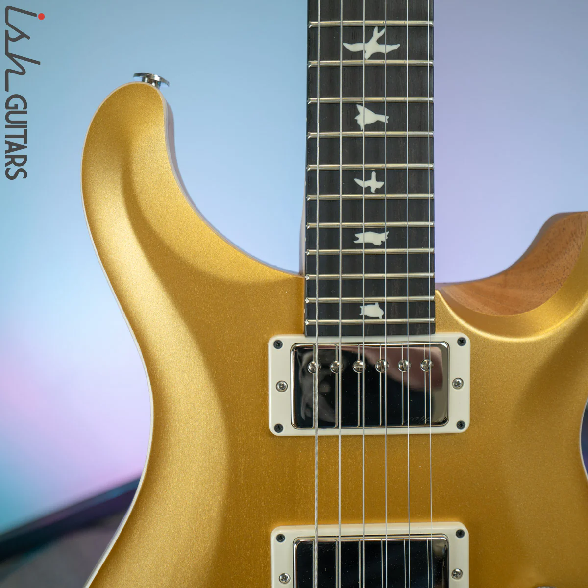 PRS CE 24 Satin Nitro 57/08 Ebony Fretboard Gold Top - Image 3