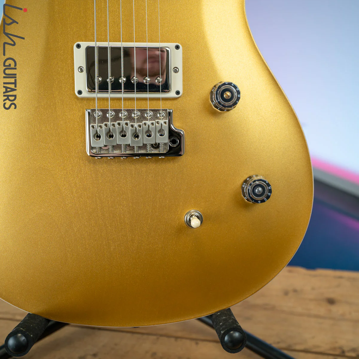 PRS CE 24 Satin Nitro 57/08 Ebony Fretboard Gold Top - Image 4