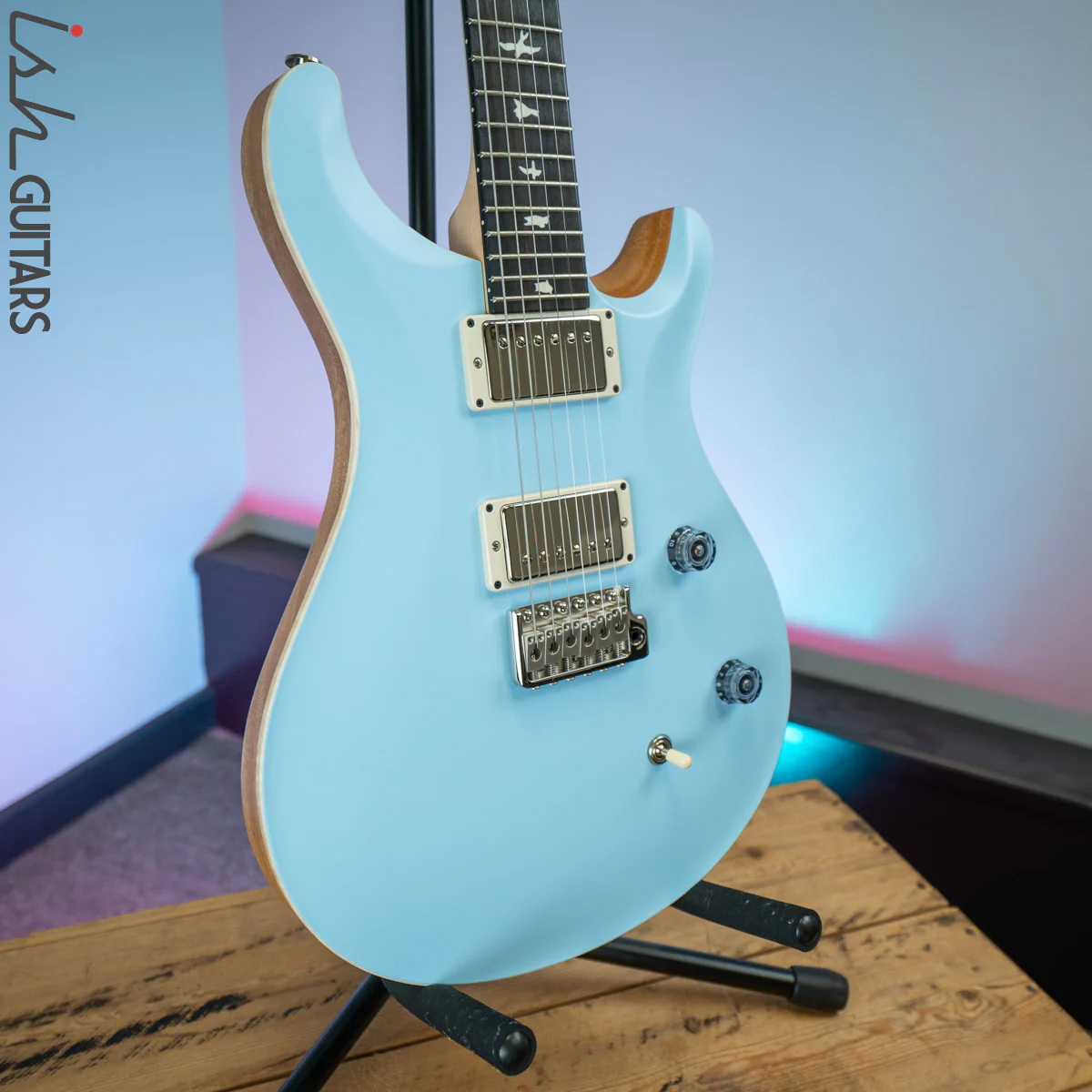 PRS CE 24 Satin Nitro 57/08 Ebony Fretboard Powder Blue - Image 5