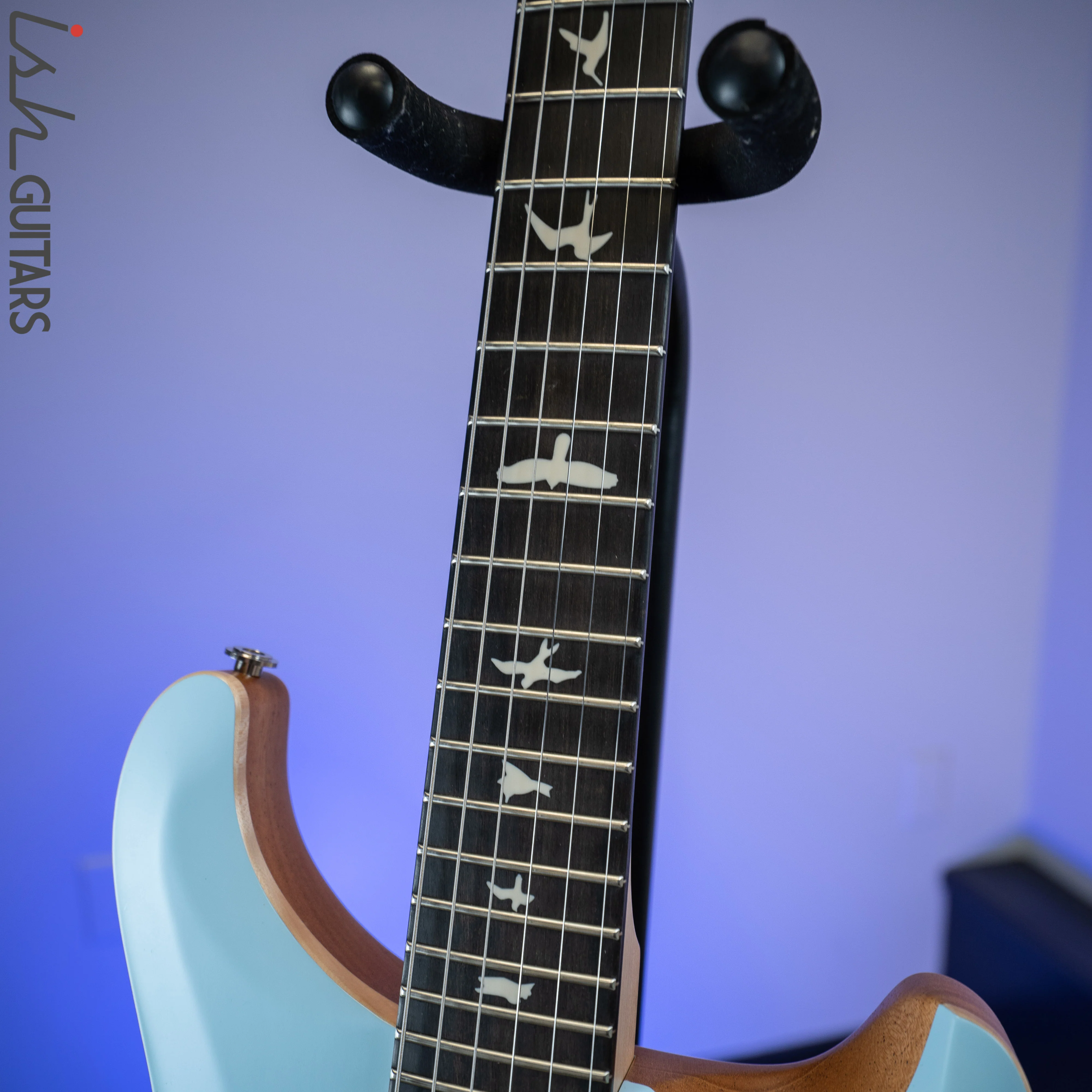 PRS CE 24 Satin Nitro 57/08 Ebony Fretboard Powder Blue - Image 6