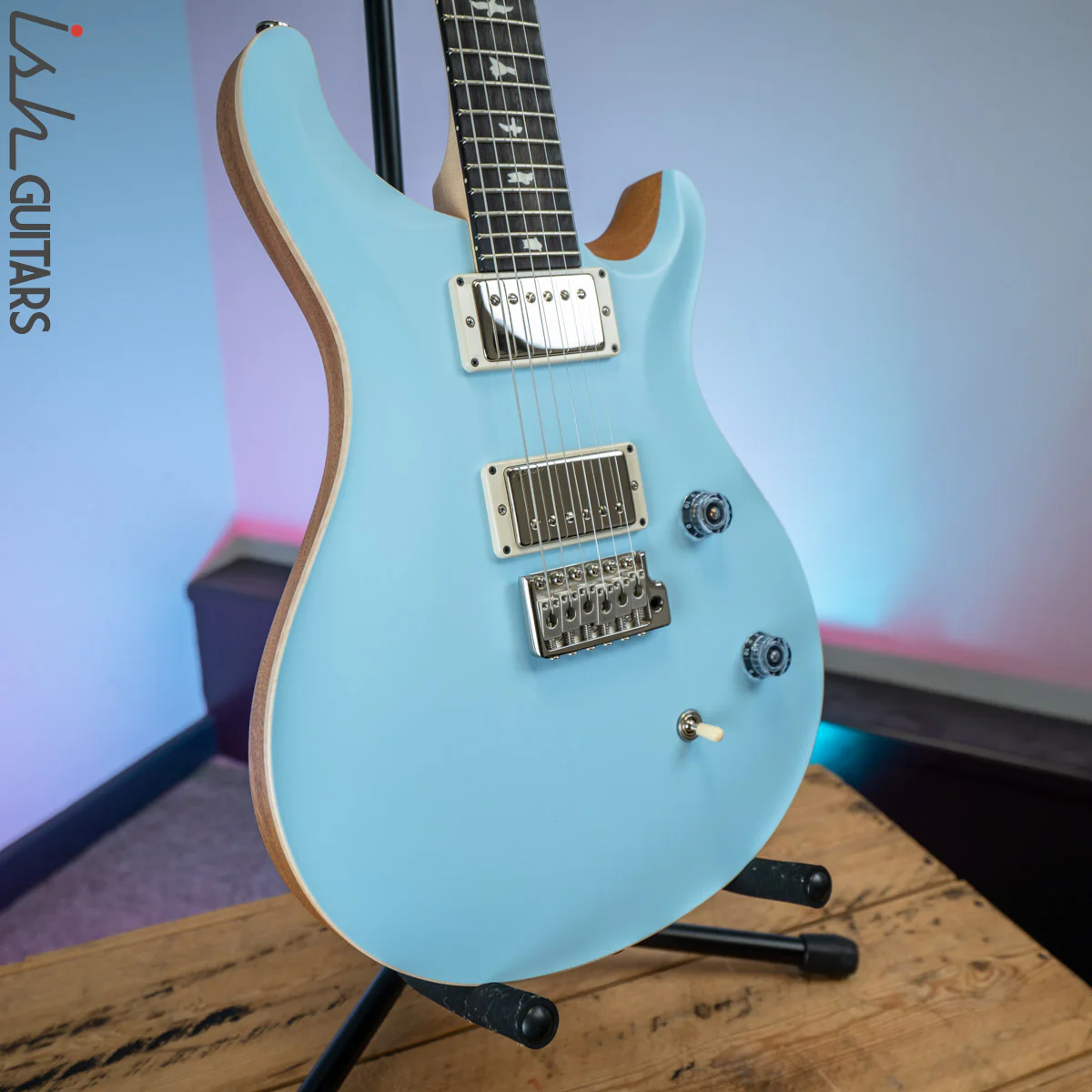 PRS CE 24 Satin Nitro 57/08 Ebony Fretboard Powder Blue - Image 5