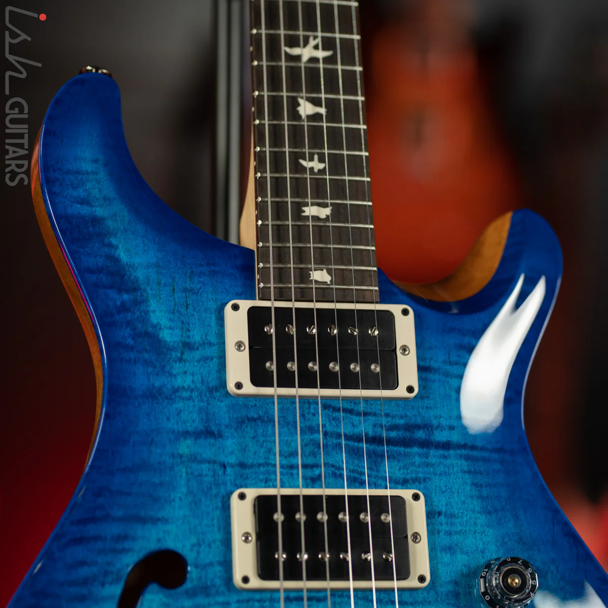 2021 PRS CE 24 Semi-Hollow Custom Color Cobalt Blue Wrap w/ Natural Back - Image 6