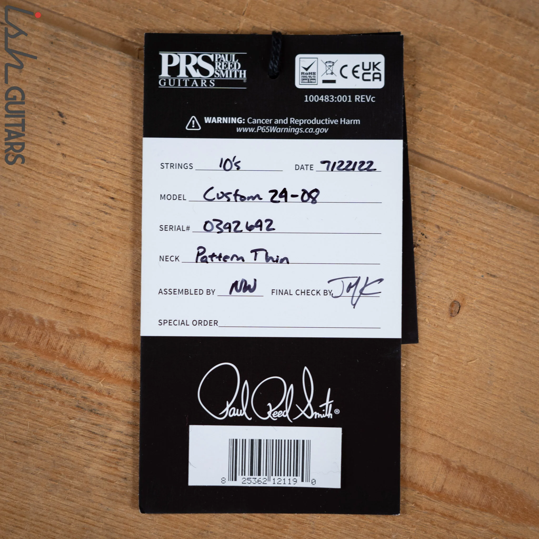 PRS CE 24 Semi-Hollow Faded Whale Blue Smokewrap - Image 12
