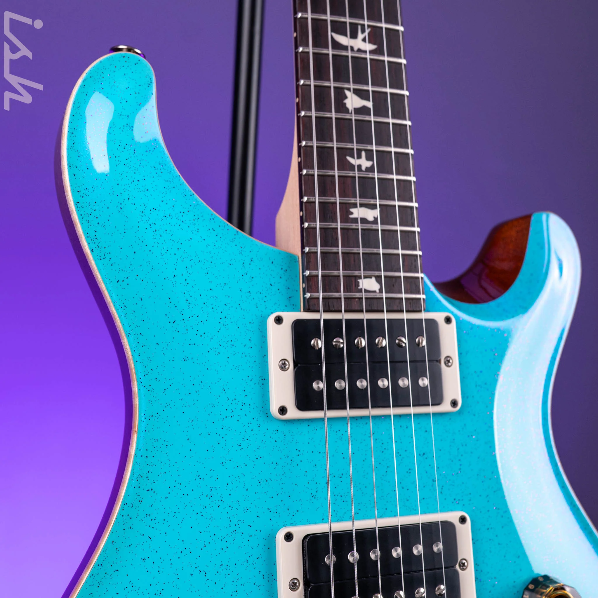 PRS CE 24 Sprayer's Choice Robin's Egg Blue Hollowflake Speckle - Image 7