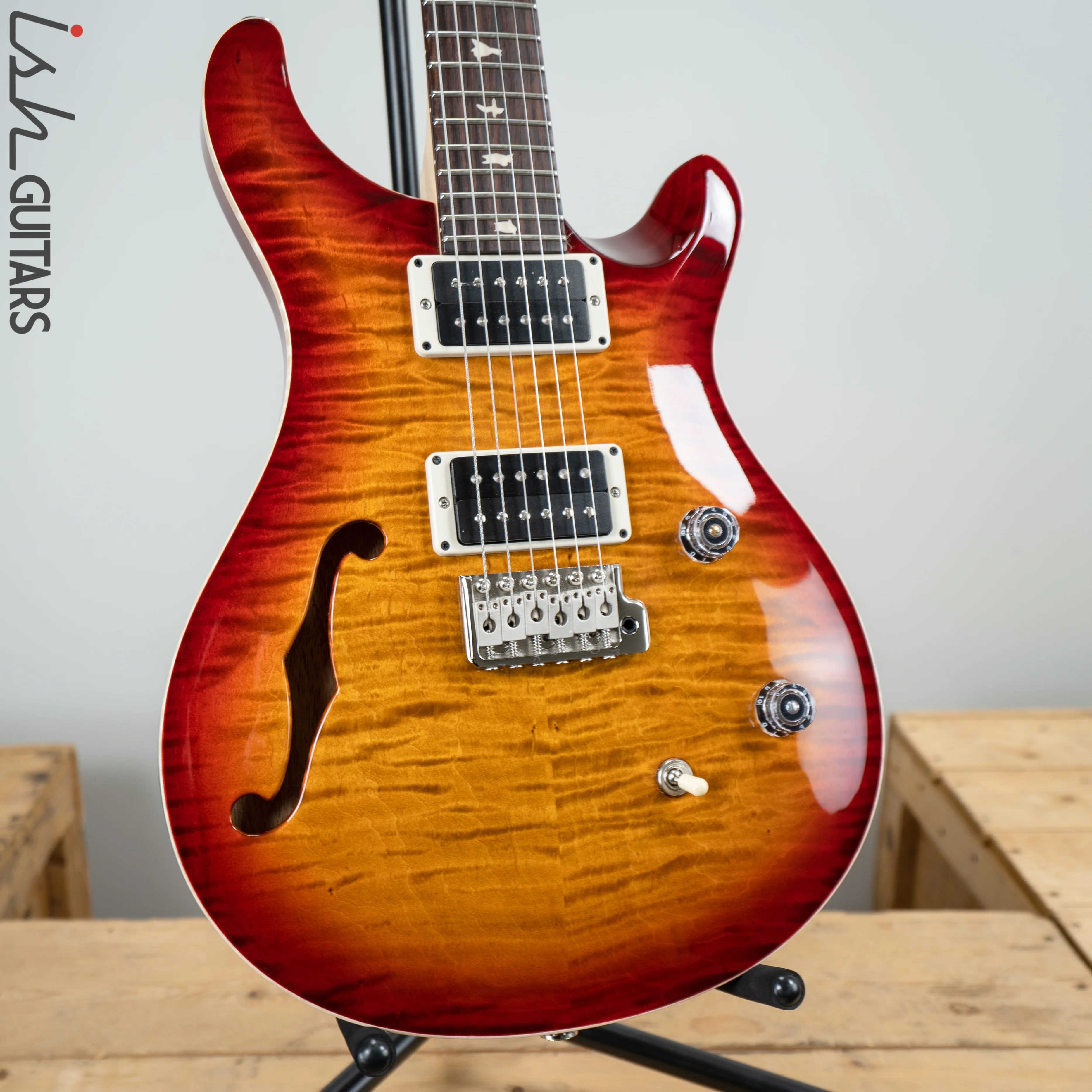 PRS CE 24 Semi Hollow Dark Cherry Sunburst