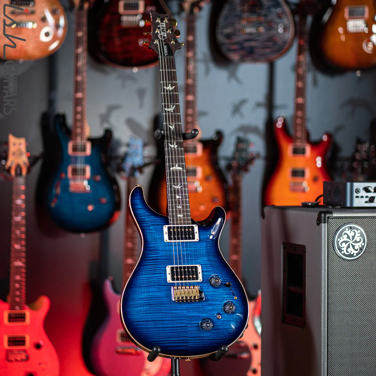 PRS Custom 22 Piezo Aquamarine Purple Burst 10 Top - Image 2