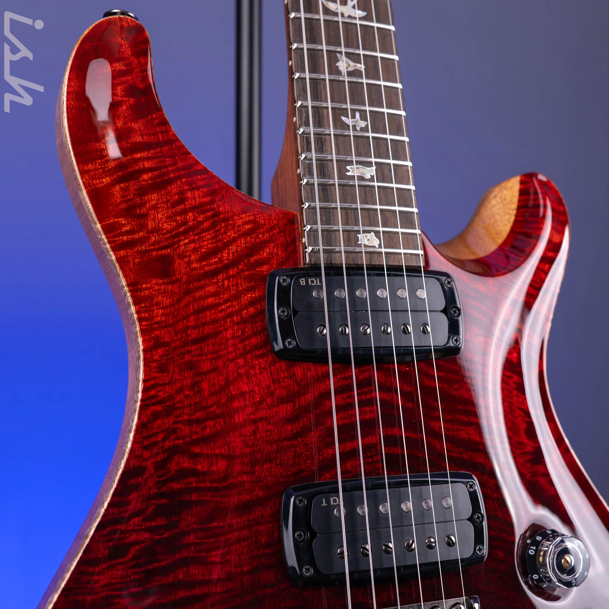 PRS Custom 24-08 Mango Top Limited Edition Fire Red / Gray Black Fade - Image 4