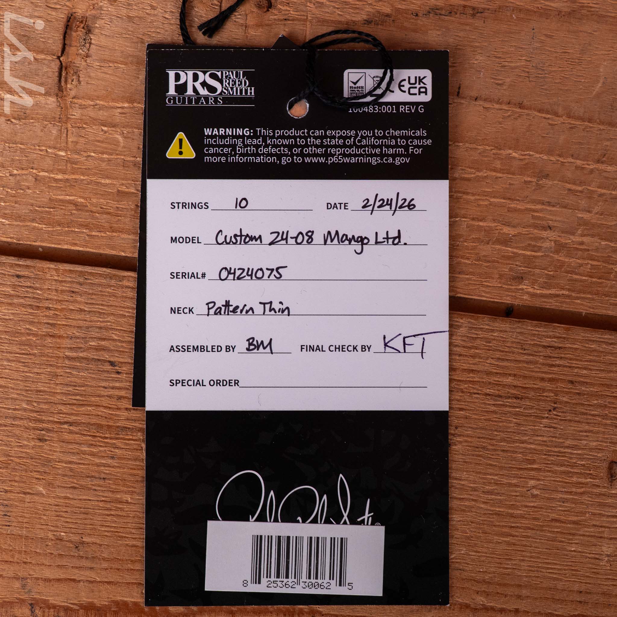PRS Custom 24-08 Mango Top Limited Edition Purple Mist - Image 13