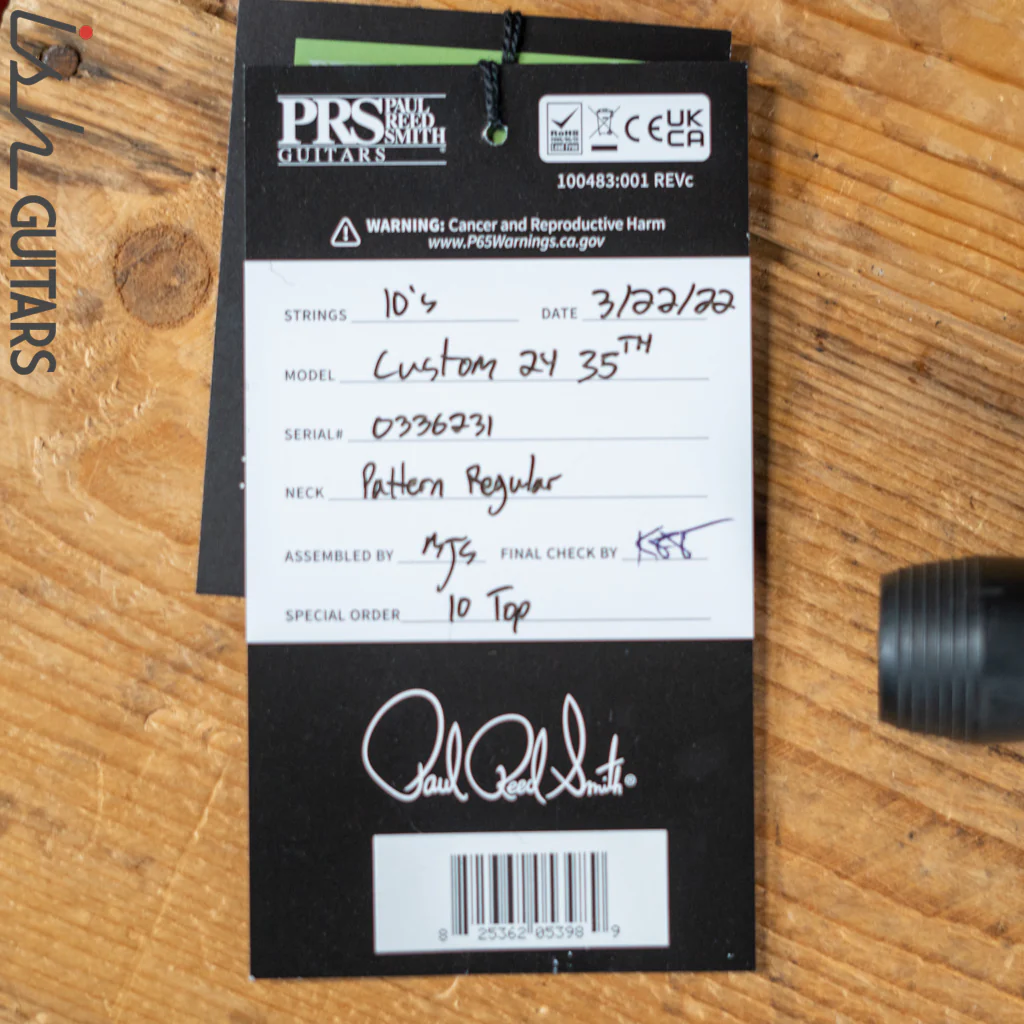PRS Custom 24 35th Anniversary 10 Top Grey Black Fade w/ Black Back - Image 13