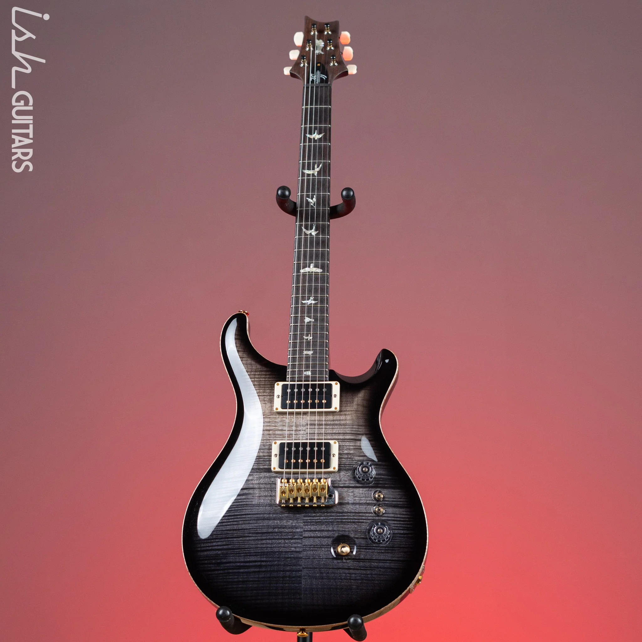 PRS Custom 24 35th Anniversary 10 Top Grey Black Fade w/ Black Back - Image 2