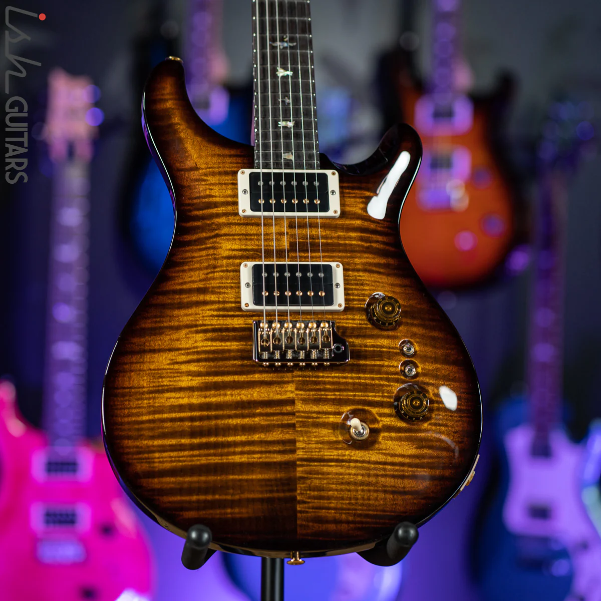 2021 PRS Custom 24 35th Anniversary Black Gold Burst 10 Top