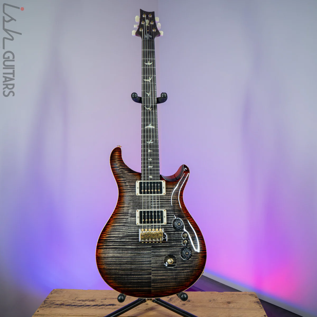 PRS Custom 24 35th Anniversary Charcoal Cherry Burst 10 Top - Image 2