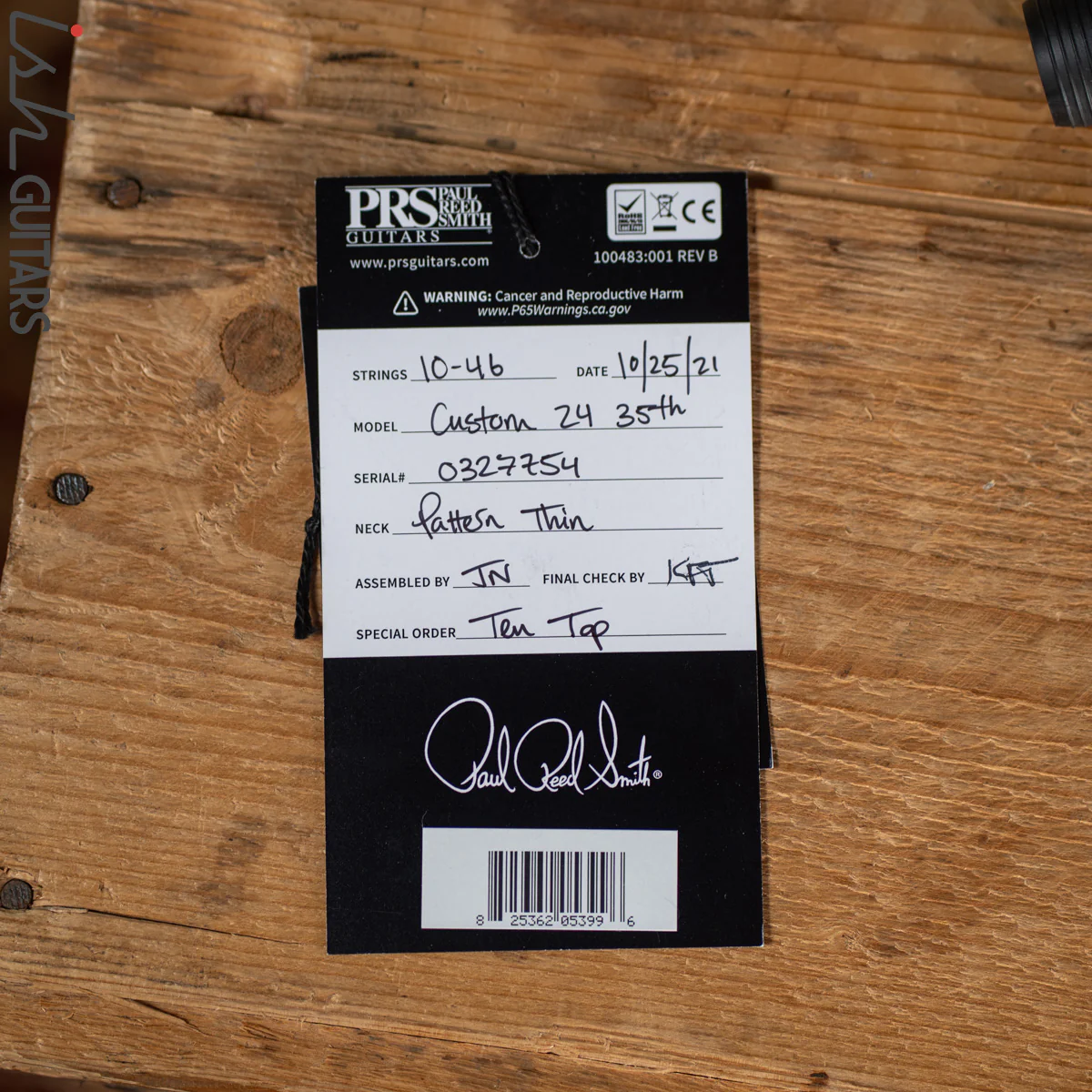PRS Custom 24 35th Anniversary Guitar Violet Blueburst Wrap 10 Top - Image 12