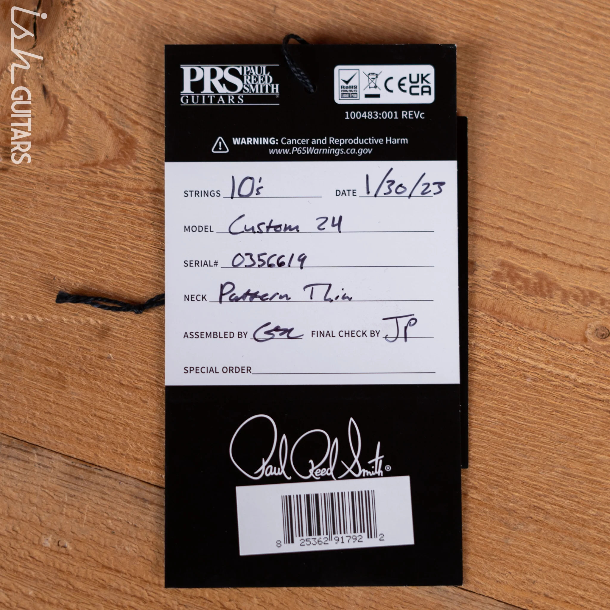 PRS Custom 24 Antique White w/ Natural Binding - Image 15