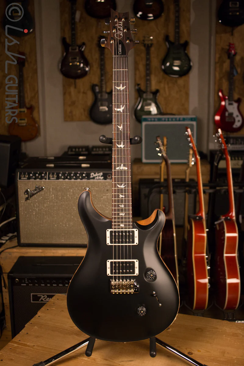 PRS Custom 24 Custom Color Matte Black Natural Back - Image 2