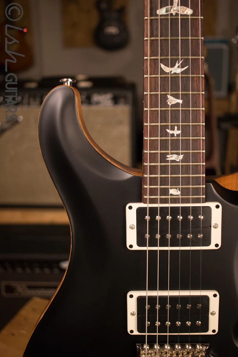 PRS Custom 24 Custom Color Matte Black Natural Back - Image 3