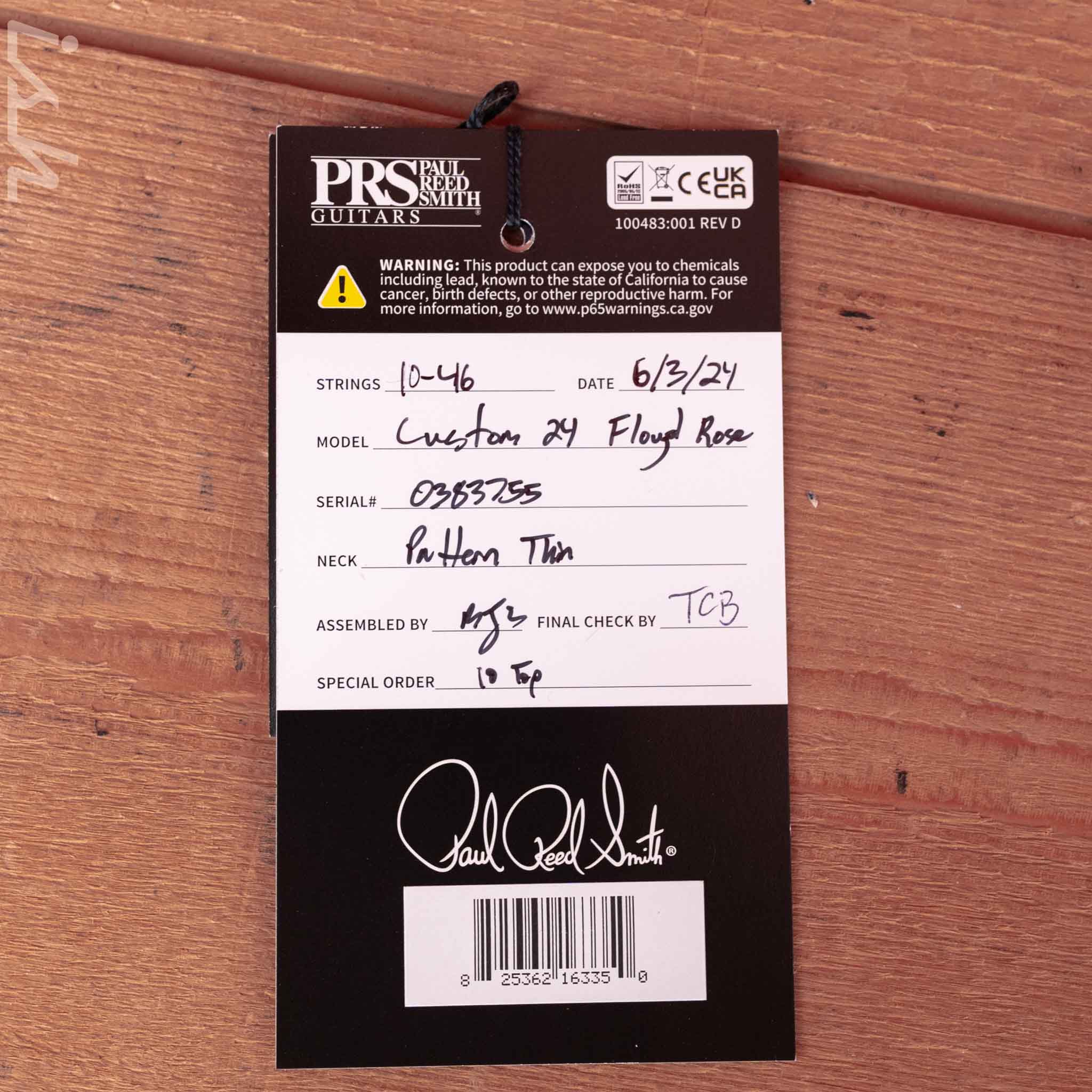 PRS Custom 24 Floyd Electric Guitar 10-Top Cobalt Smokeburst - Image 12