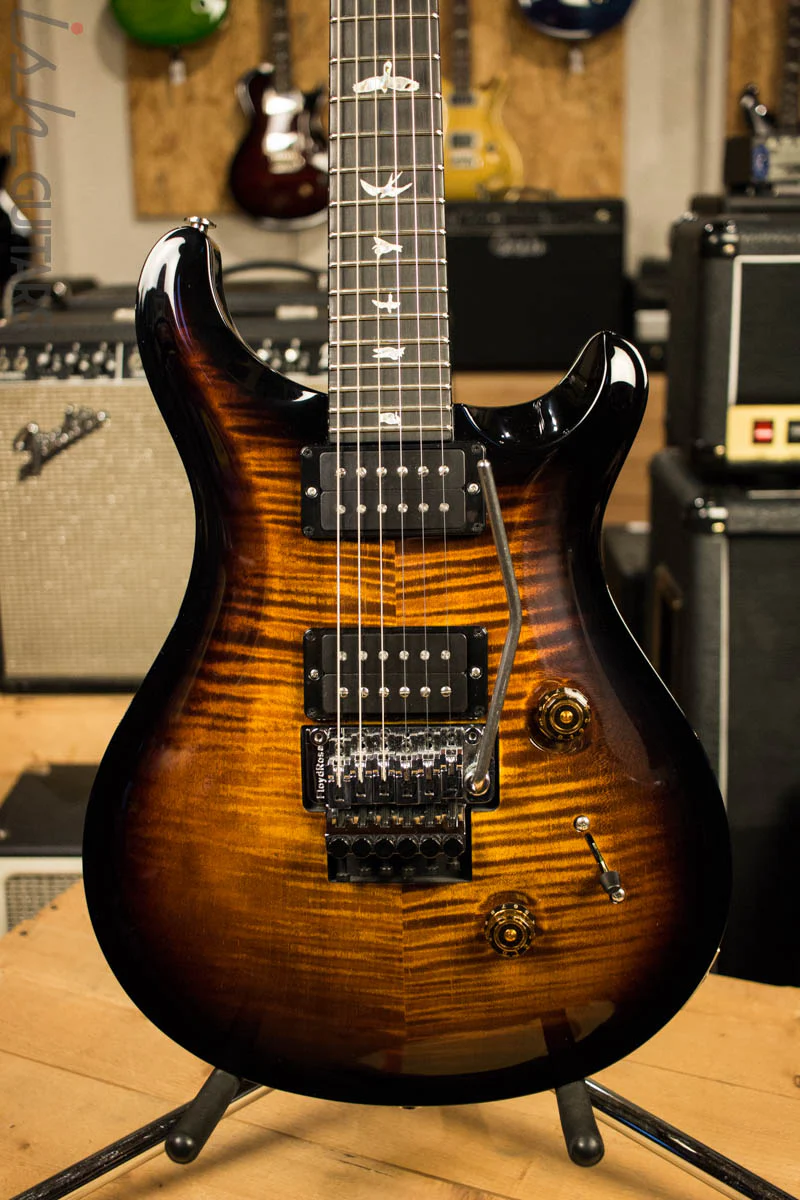 Paul Reed Smith PRS Custom 24 Floyd Rose Black Gold Burst Non 10 Top