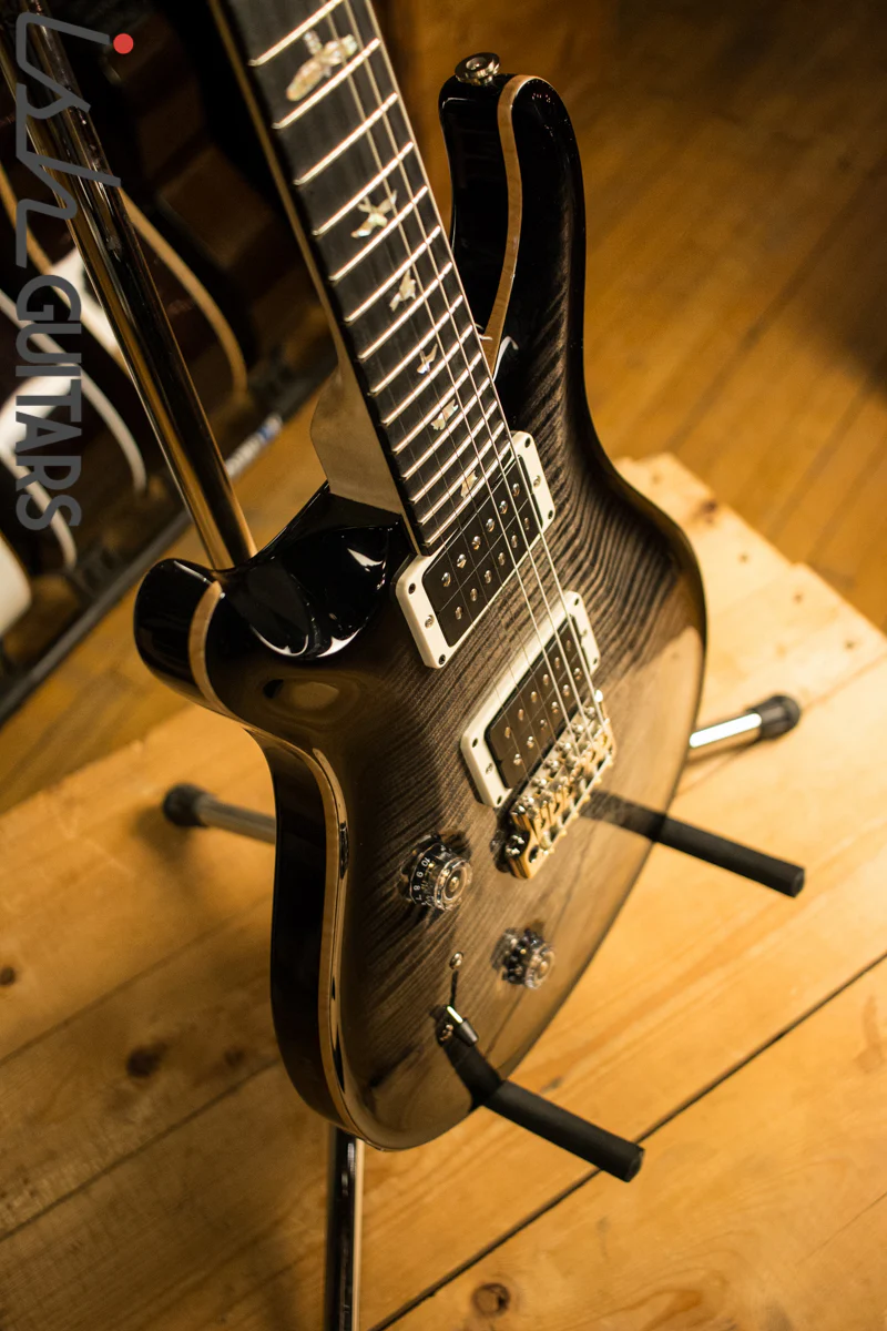 PRS Paul Reed Smith Custom 24 Left Handed Lefty 10 Top Charcoal Flamed Maple Neck - Image 6