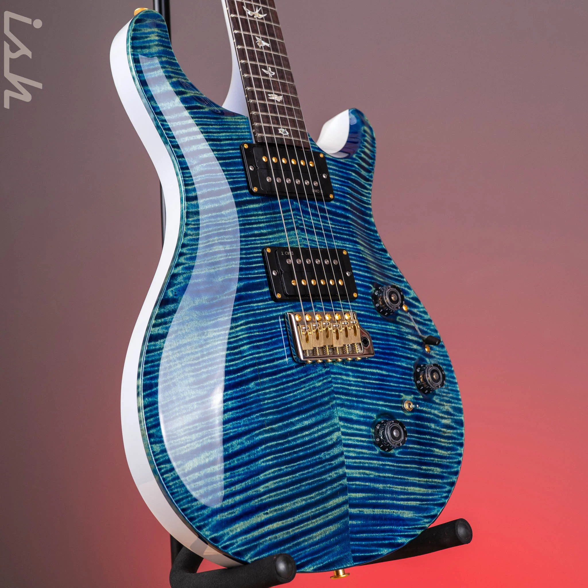 PRS Custom 24 Piezo 10-Top River Blue Pearl - Image 3