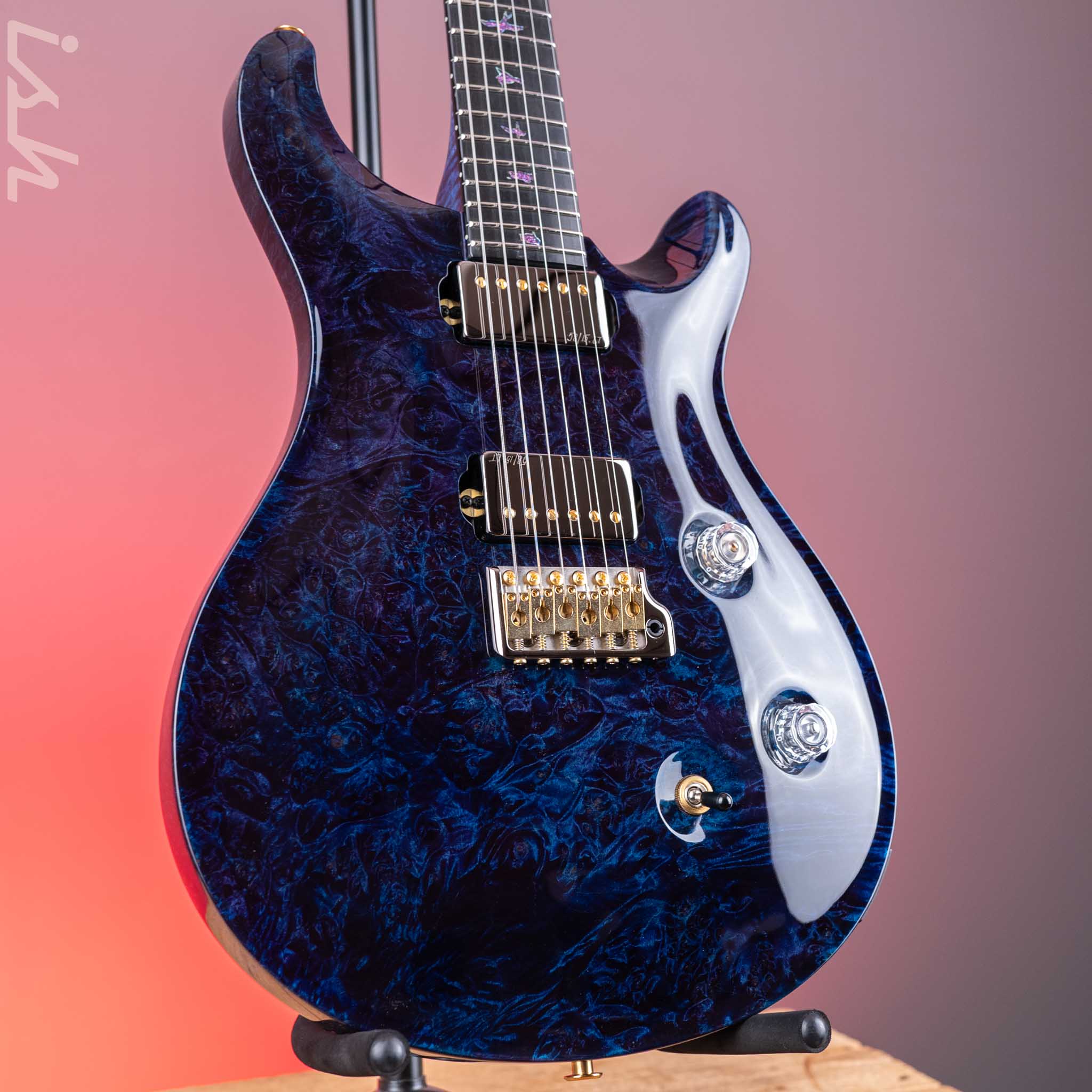 PRS Custom 24 Private Stock Aqua Violet Fade Burl