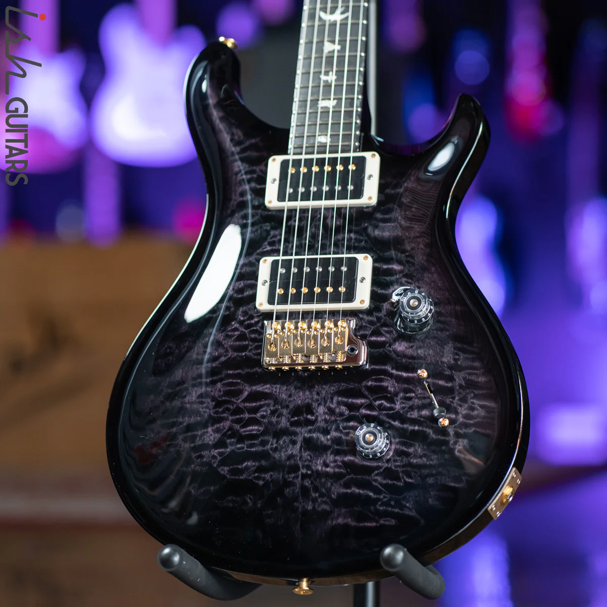 PRS Custom 24 Purple Mist Smokewrap 10 Top Quilt