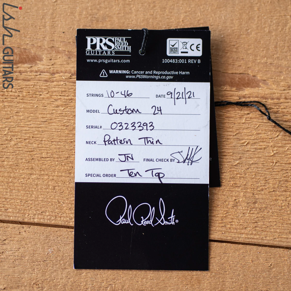 PRS Custom 24 Purple Mist Smokewrap 10 Top Quilt - Image 14
