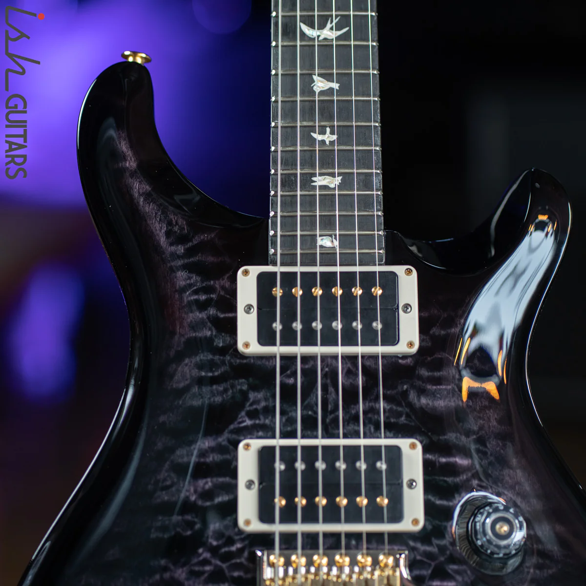PRS Custom 24 Purple Mist Smokewrap 10 Top Quilt - Image 3
