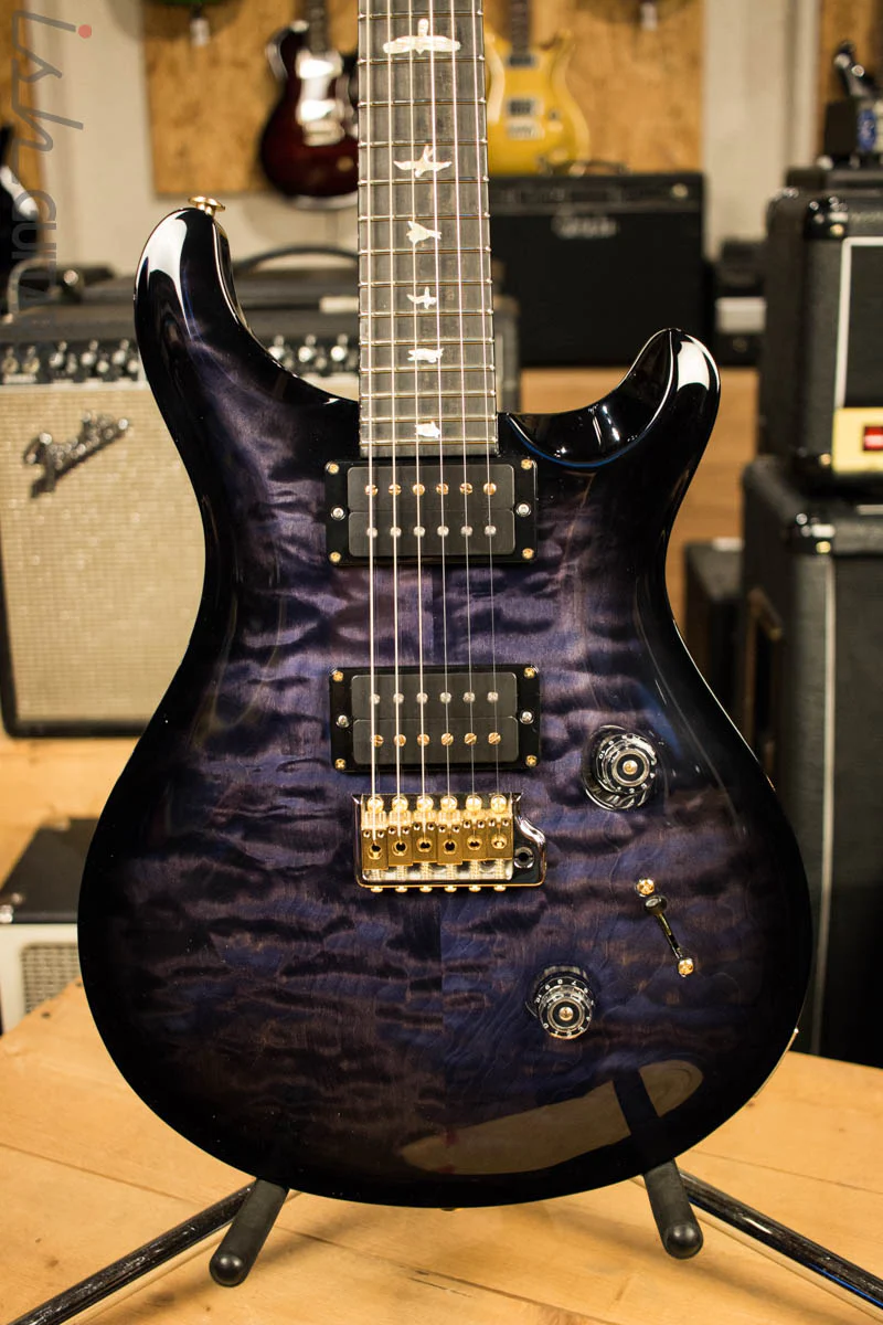 PRS Custom 24 Quilt 10 Top Custom Color Faded Purple Burst Ebony
