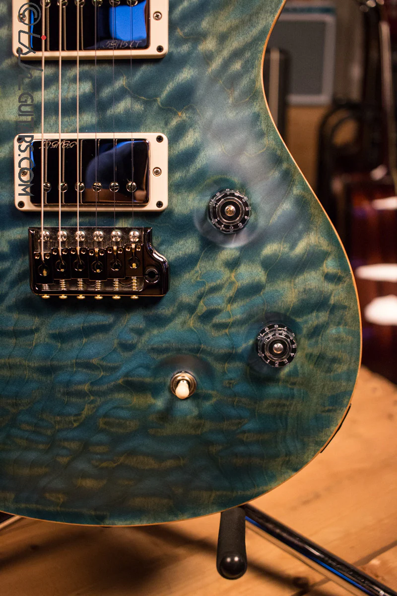 Paul Reed Smith PRS Custom 24 Semi-Hollow Wood Library Quilt Top Aquableux - Image 4