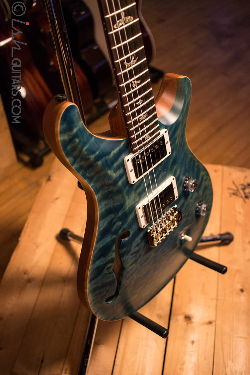 Paul Reed Smith PRS Custom 24 Semi-Hollow Wood Library Quilt Top Aquableux - Image 9