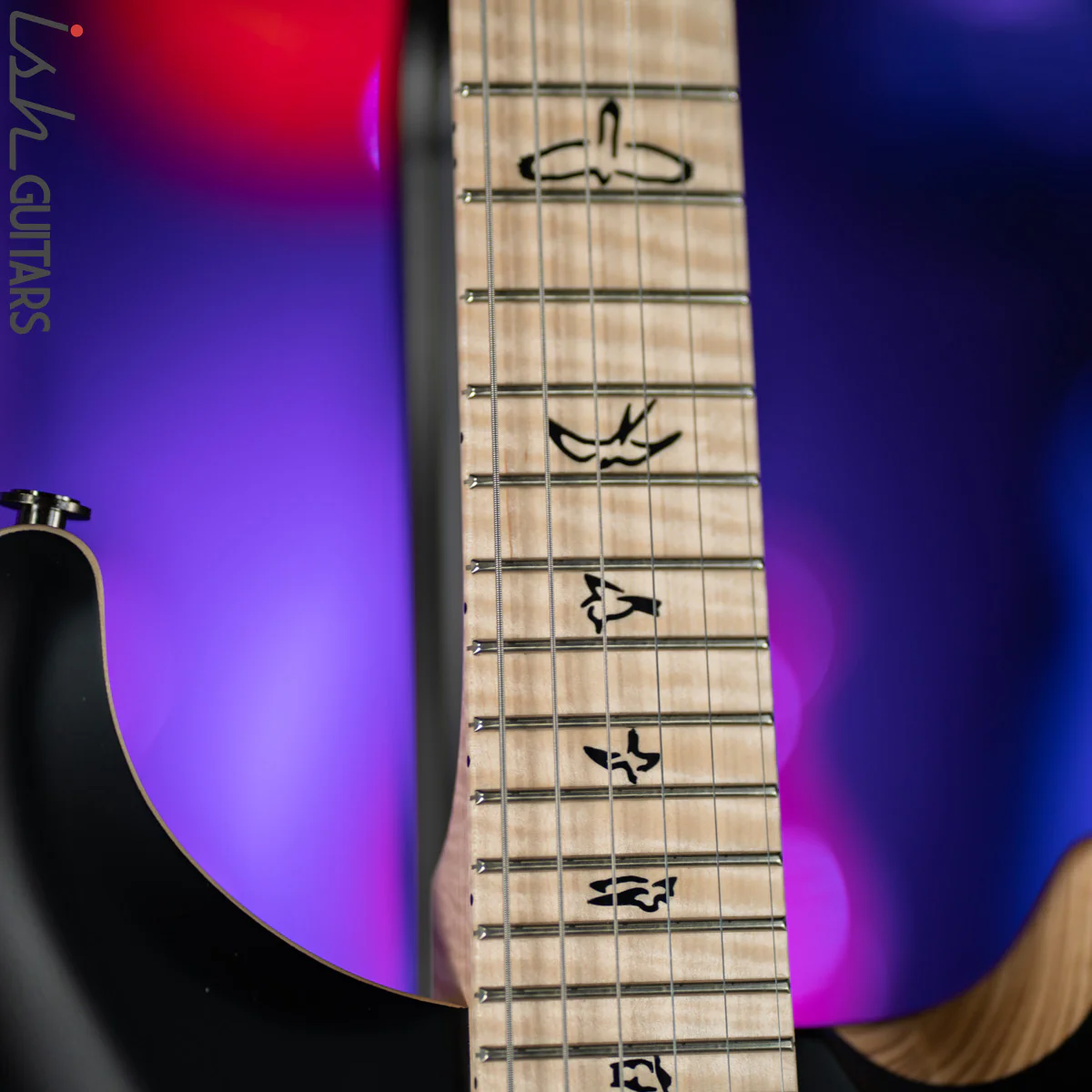 PRS Custom 24 Wood Library Black Opaque Satin Figured Maple - Image 6
