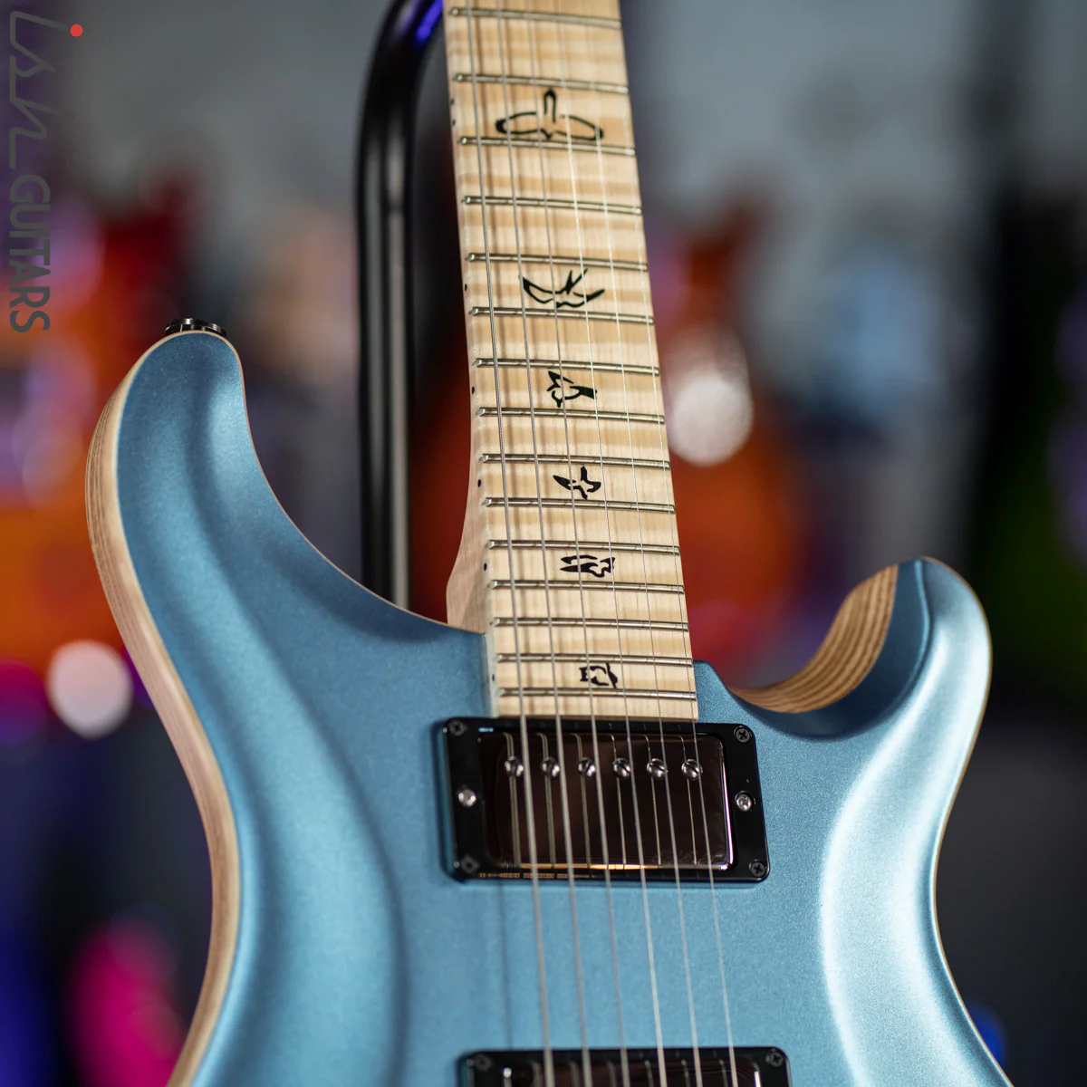 PRS Custom 24 Wood Library Frost Blue Opaque Satin Figured Maple - Image 5