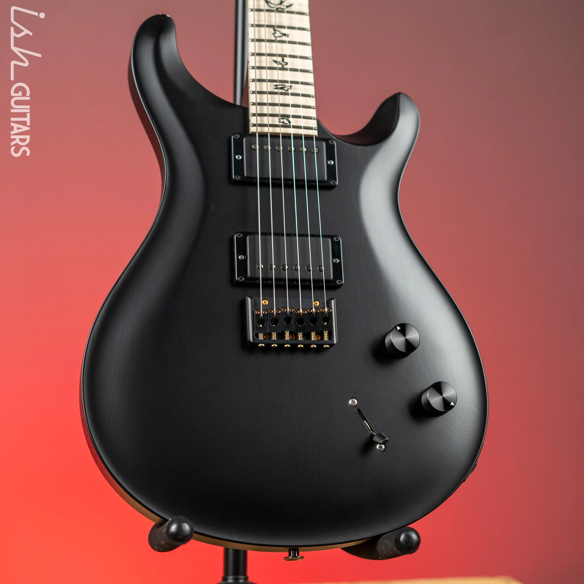 PRS Dustie Waring Signature CE 24 Hardtail Custom Color Black Top/Back Satin Nitro