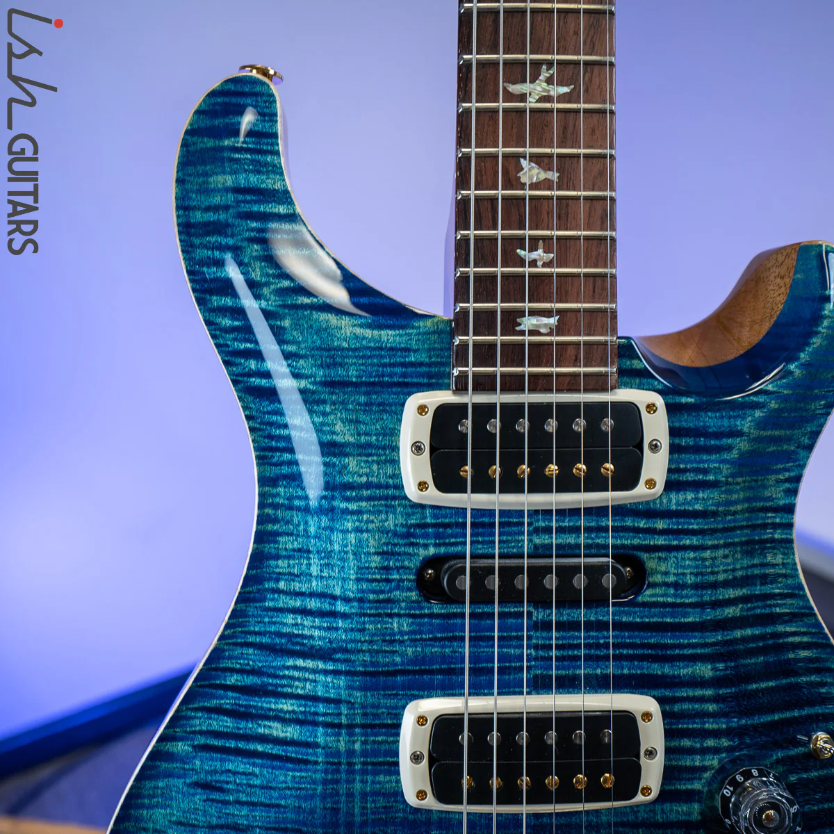 PRS Experience Modern Eagle V River Blue 10 Top - Image 3