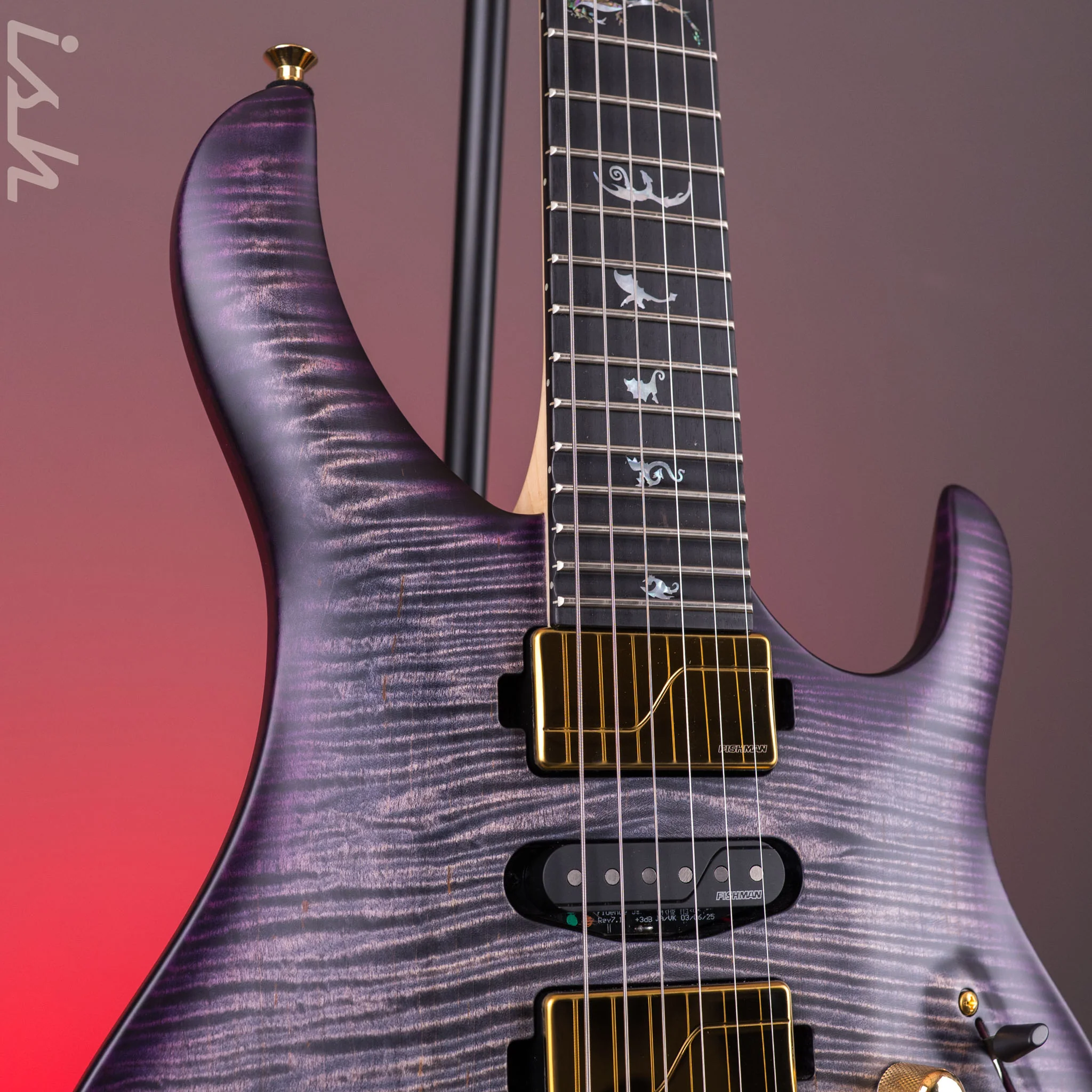 PRS Herman Li Chleo Limited Edition Charcoal Purple Wraparound Burst - Image 4