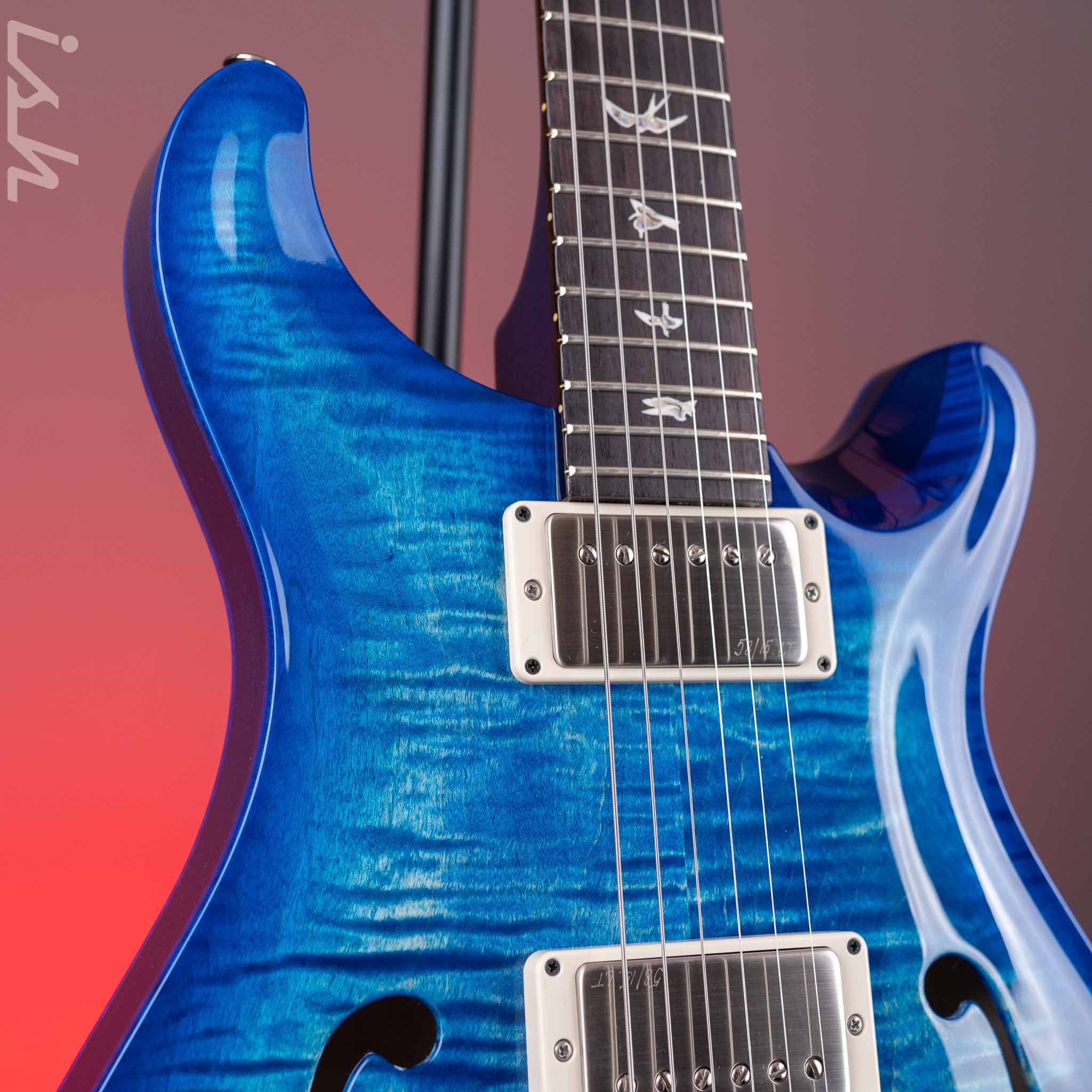 PRS Hollowbody II Piezo Electric Guitar Cobalt Blue Wrap Burst - Image 3