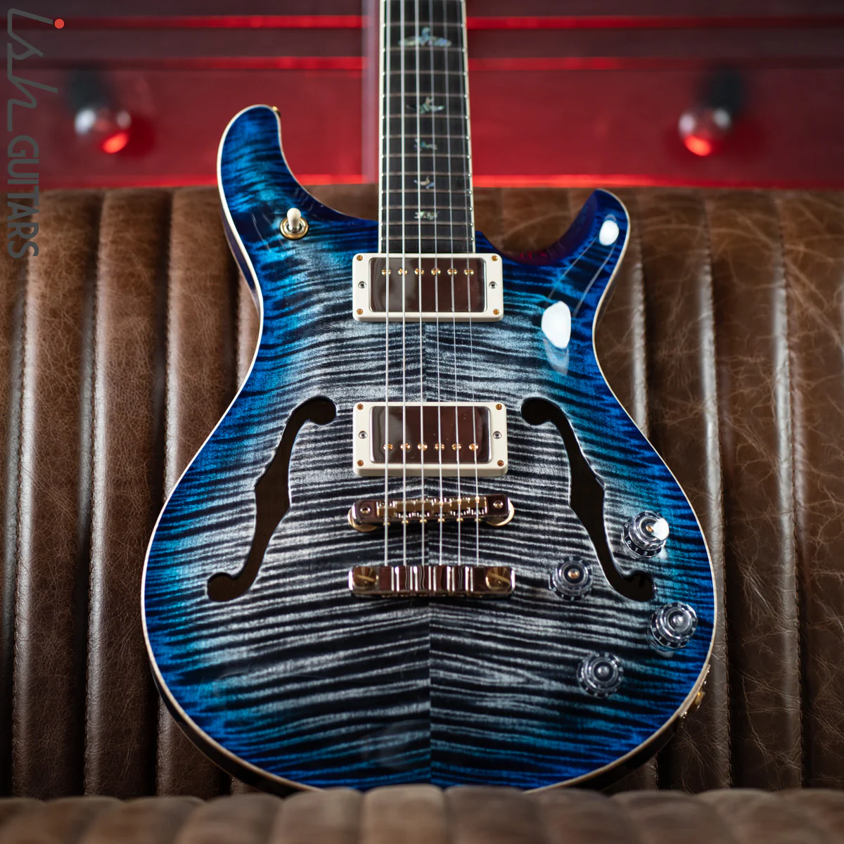 PRS McCarty 594 Hollowbody II Charcoal Blue Burst 10 Top - Image 2
