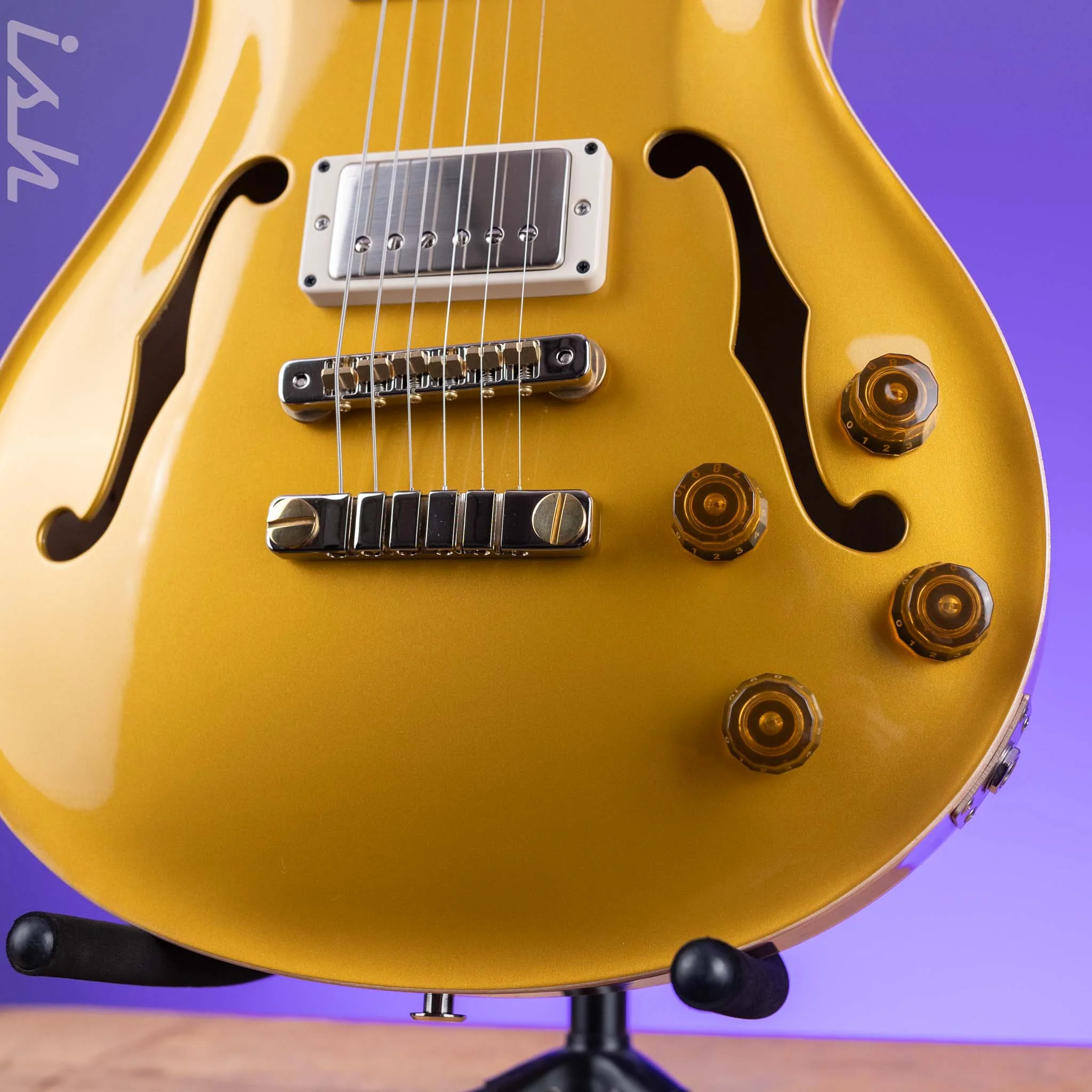 PRS McCarty 594 Hollowbody II Electric Guitar Gold Top - Image 4