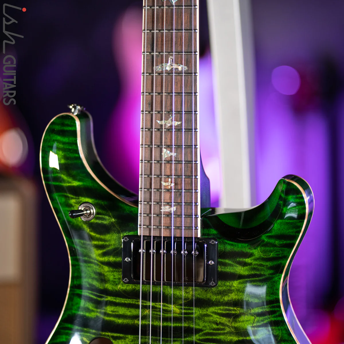 PRS McCarty 594 Hollowbody II Wood Library Jade Green Burst One-Piece Top & Back! - Image 6